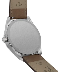 Tissot Men's Swiss Prc 100 Solar Quartz Brown Leather Strap Watch 39mm