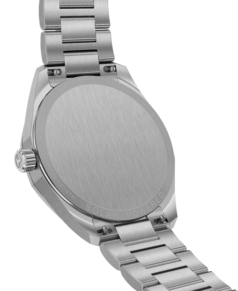 Tissot Men's Swiss Prc 100 Solar Quartz Stainless Steel Bracelet Watch 39mm