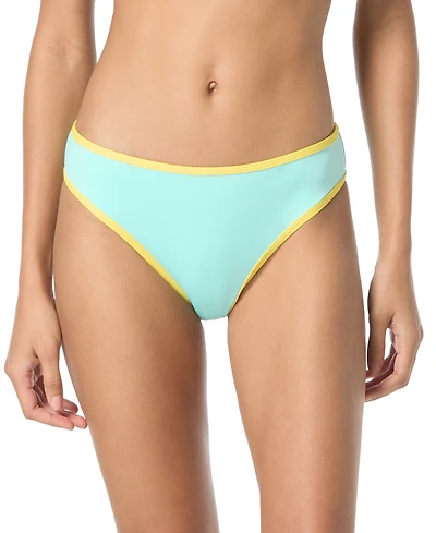 Kate Spade Women's Contrast-Trim High-Cut Bikini Bottoms, Exclusively at Macy's
