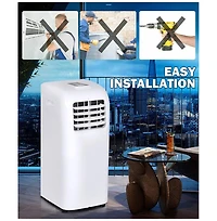 Gymax Portable Air Conditioner Cooling Fan Dehumidifier 8000BTU Ashrae w/ Remote Control