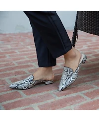 Alterre Women's Python Twiggy Customizable Pointed Loafer Slides