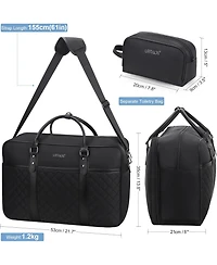 Urtala Travel Duffle Bag for Men, Weekender Women with Toiletry Bag, Carry On Overnight 17.3 inch Laptop Compartment (Black)