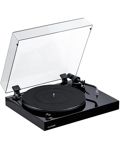 Fluance RT82 Reference High Fidelity Vinyl Turntable Record Player with Ortofon OM10 Cartridge, Speed Control Motor, Mass Mdf Wood Plinth, Vibrat