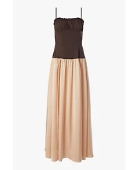 WeWoreWhat Women's Ruffle Corset Maxi Dress