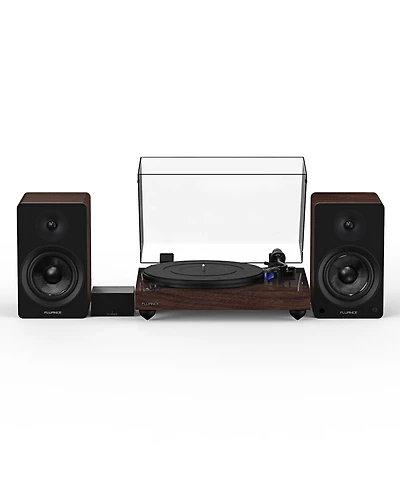 Fluance Reference RT84 High Fidelity Vinyl Turntable (Piano Black), PA10 Phono Preamp and Ai41 Powered 5" Bookshelf Speakers (Black Ash), Ortofon