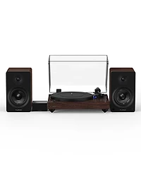 Fluance Reference RT84 High Fidelity Vinyl Turntable (Piano Black), PA10 Phono Preamp and Ai41 Powered 5" Bookshelf Speakers (Black Ash), Ortofon