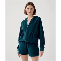 Pact Women's Organic Cotton Velour Zip Hoodie