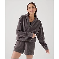Pact Women's Organic Cotton Velour Zip Hoodie