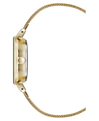 Anne Klein Women's Quartz Premium Round Gold-Tone Stainless Steel Mesh Watch, 29mm