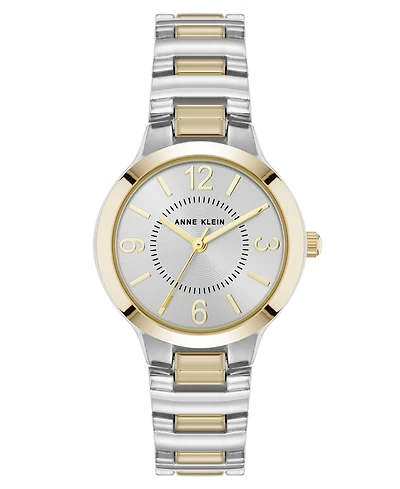 Anne Klein Women's Quartz Essential Round Two-Tone Metal Alloy Watch, 32mm