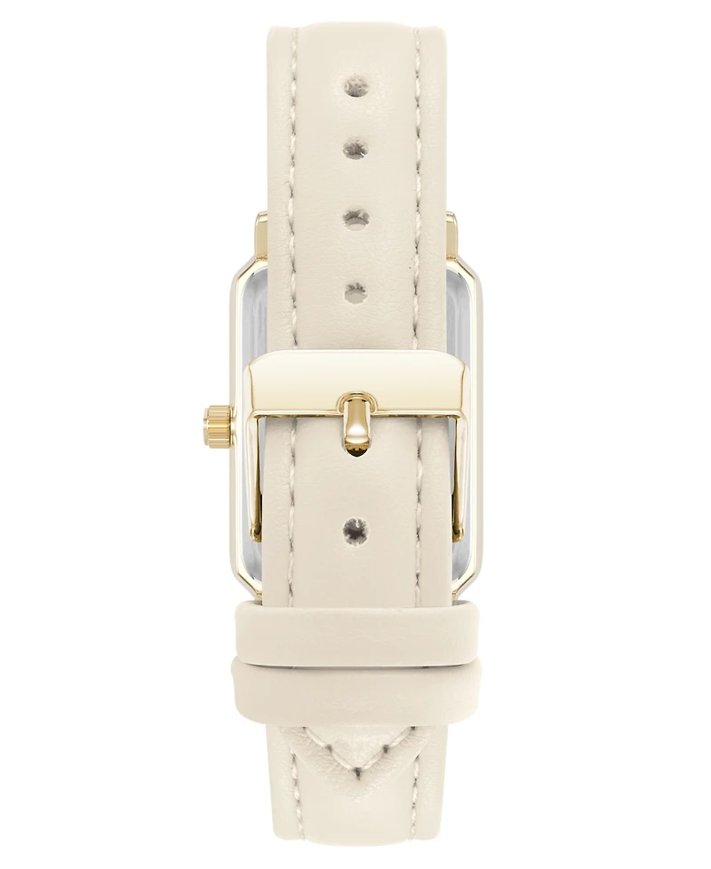 Anne Klein Women's Quartz Casual Polyurethane Leather and Gold-Tone Metal Alloy Watch