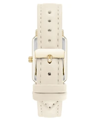 Anne Klein Women's Quartz Casual Polyurethane Leather and Gold-Tone Metal Alloy Watch