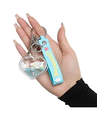 Sally Rose Cinnamoroll Heart Liquid Keychain