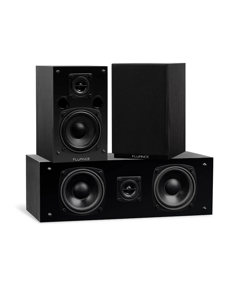 Fluance Elite High Definition Surround Sound Home Theater 7.0 Channel Speaker System including 3-Way Floorstanding Towers, Center Channel, an