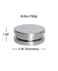 Fluance HiFi Vinyl Record Weight Stabilizer High Mass 760 gram Steel Lp Disc Turntable Accessory with Protective Velvet Pad for Vibration Damping (RW0