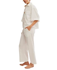 Free People Women's Summer Sleeper Cotton Short-Sleeve Pajama Set
