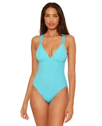 Becca Women's Color Code Reversible One-Piece Swimsuit