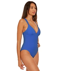 Becca Women's Color Code Reversible One-Piece Swimsuit