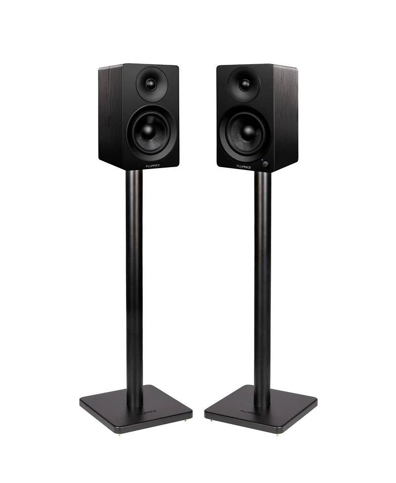 Fluance Ai41 Powered 2-Way 2.0 Stereo Bookshelf Speakers with Speaker Stands 5" Drivers 90W Amplifier for Turntable Bluetooth 5 Wireless Music Streami