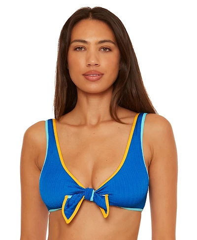 Becca Women's Crinkle Crush Textured Convertible Bikini Top