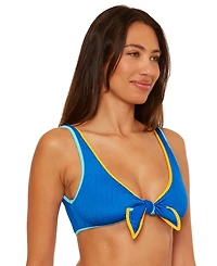 Becca Women's Crinkle Crush Textured Convertible Bikini Top