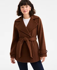 Michael Kors Women's Double-Breasted Belted Wrap Coat, Exclusively at Macy's