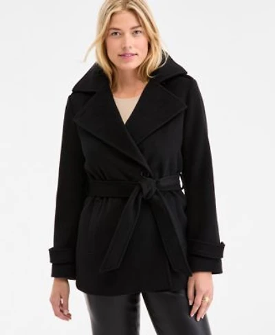 Michael Michael Kors Womens Double Breasted Belted Wrap Coat Exclusively At Macys P Xl Xxl