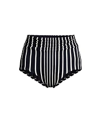 Lands' End Women's Ruched High Waisted Full Coverage Bikini Bottoms