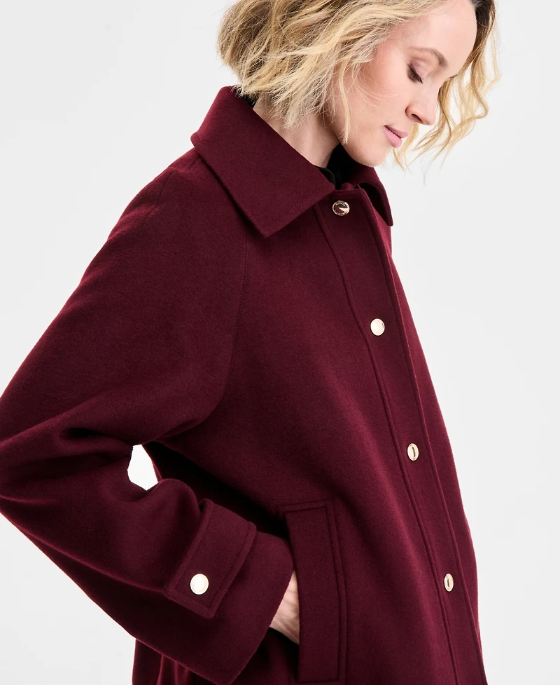 Michael Kors Women's Collared Button-Front Coat, Exclusively at Macy's
