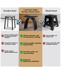 Casainc Freestanding Solid Surface Bathroom Shower Stool