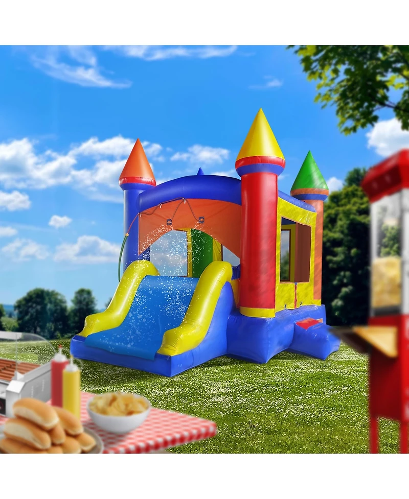 Cloud 9 Commercial Inflatable Bounce House with Water Slide and Misting System