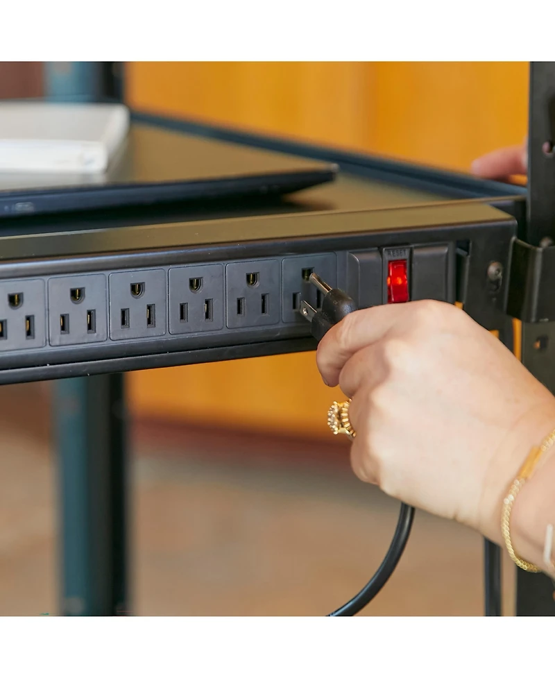 ECR4Kids Av Media Cart, Black, 1