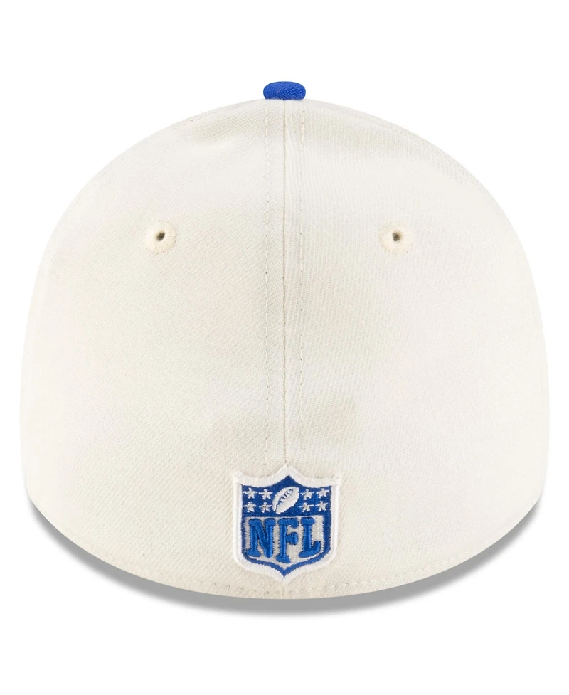 New Era Men's Cream/Royal Los Angeles Rams 2025 Nfl Draft 39THIRTY Flex Hat