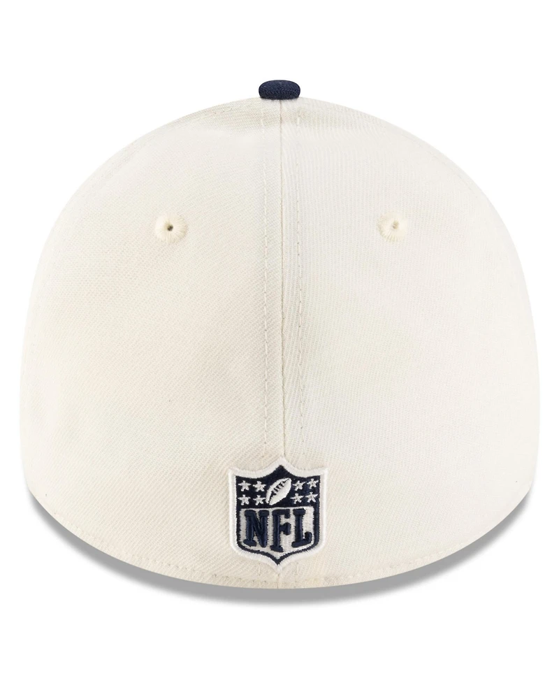 New Era Men's Cream/Navy Tennessee Titans 2025 Nfl Draft 39THIRTY Flex Hat