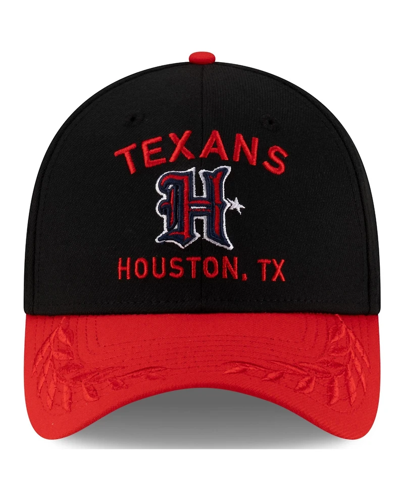 New Era Men's Black/Red Houston Texans 2025 Nfl Draft 39THIRTY Flex Hat