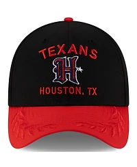 New Era Men's Black/Red Houston Texans 2025 Nfl Draft 39THIRTY Flex Hat