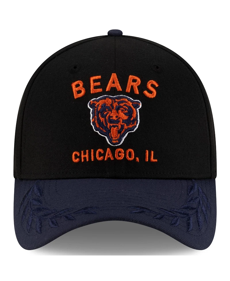 New Era Men's Black/Navy Chicago Bears 2025 Nfl Draft 39THIRTY Flex Hat
