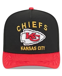 New Era Men's Black/Red Kansas City Chiefs 2025 Nfl Draft A-Frame 9FIFTY Snapback Hat