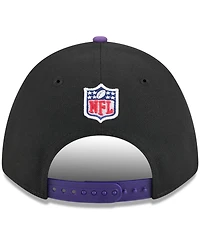 New Era Men's Black/Purple Minnesota Vikings 2025 Nfl Draft 9FORTY A-Frame M-Crown Adjustable Hat