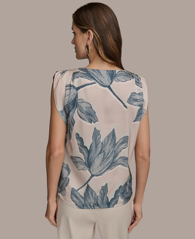Donna Karan New York Women's Sleeveless Printed Blouse