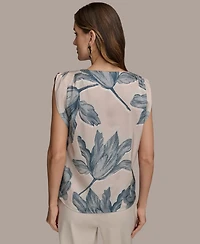 Donna Karan New York Women's Sleeveless Printed Blouse