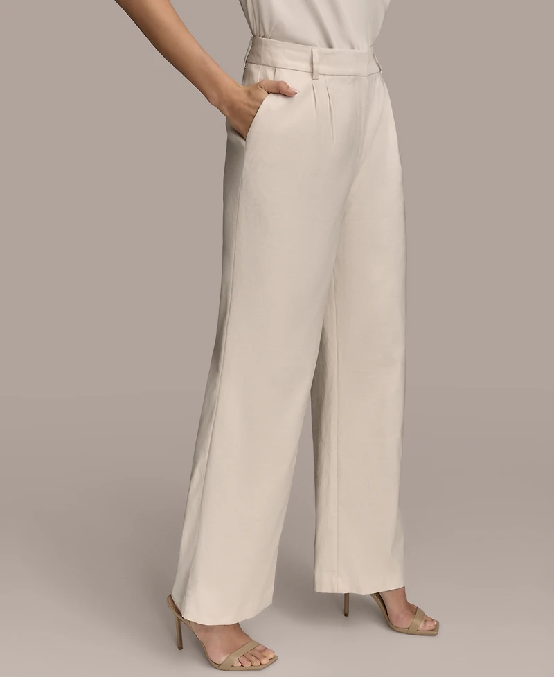 Donna Karan New York Women's Pleated Wide-Leg Pants