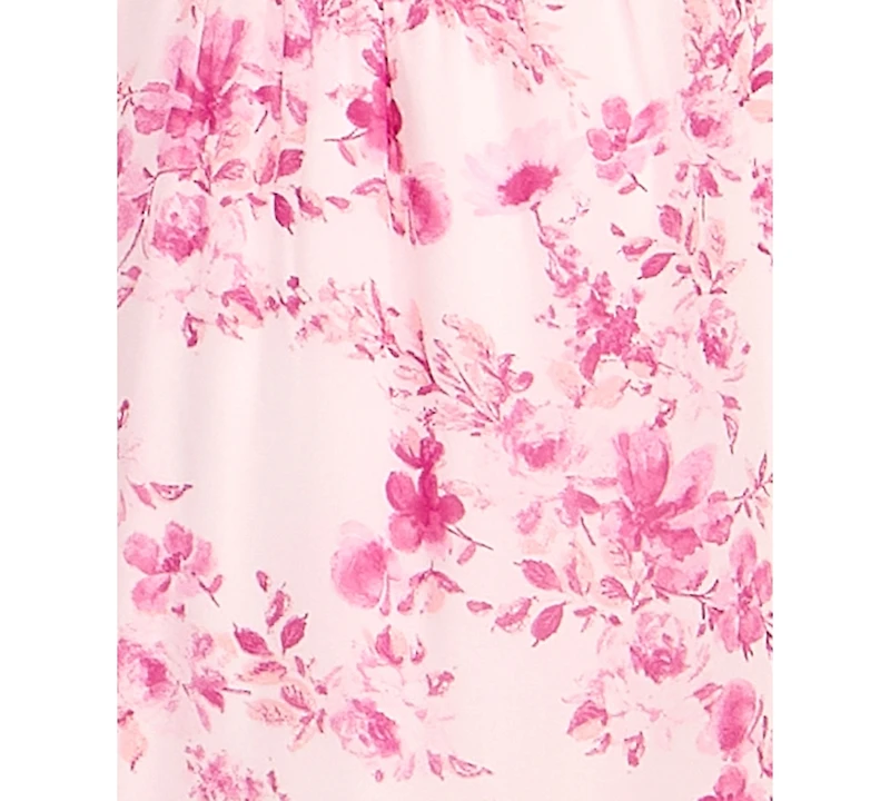 Trixxi Juniors' Printed Twist-Front Midi Dress
