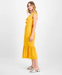 Anne Klein Women's Bow-Front Sleeveless Midi Dress