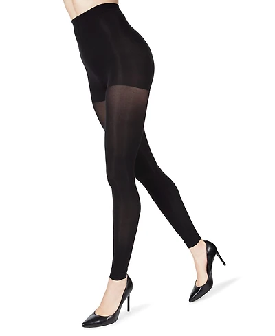MeMoi Women's Completely Opaque 80 Denier Control Top Footless Tights Mo-343