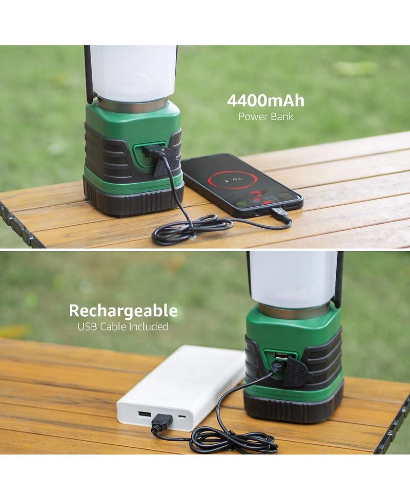 Lepro 1000LM Led Camping Lantern Rechargeable, 4400mAh Power Bank, Camping Essential with 4 Light Modes