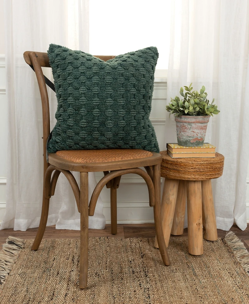 Rizzy Home Modern Industrial Geometric Woven Decorative Pillow, 20" x