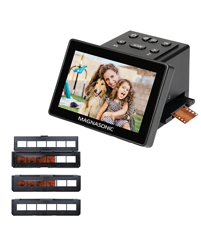Magnasonic 25MP Film Scanner with Large 5" Display & Hdmi, Long Tray 35mm Negative Film Holders, Converts 35mm/126/110/Super 8 Film & 135/126/110