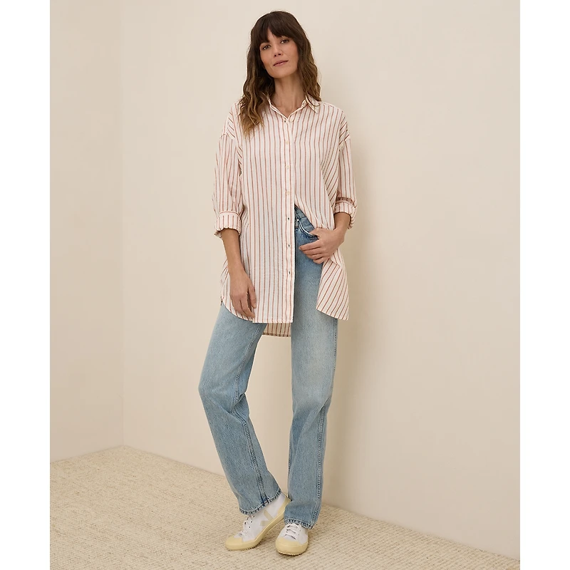 Pact Women's Cotton Sunset Lightweight Cotton Oversized Shirt