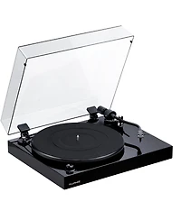 Fluance RT82 Reference High Fidelity Vinyl Turntable Record Player with Ortofon OM10 Cartridge And Anti-Vibration Wood Isolation Base - Piano Black